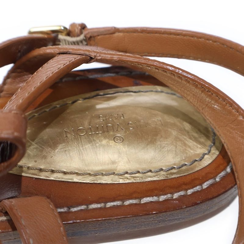Louis Vuitton Explorer Line Sandals Mule Brown White
