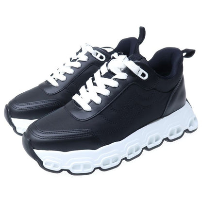 Hermes Impulse Leather Trim Nylon Stitch Low Cut Sneakers Black