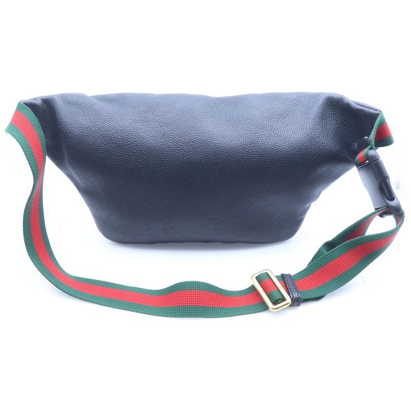 Gucci Sherry Line Belt Bag Black Leather