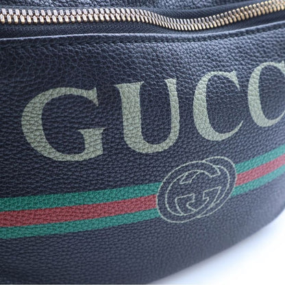 Gucci Sherry Line Belt Bag Black Leather
