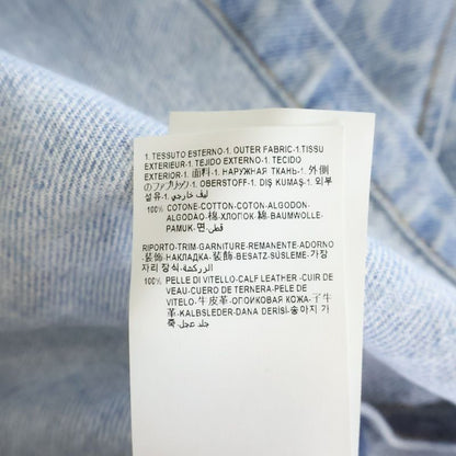 Versace Barocco Pattern Over Denim Shirt Indigo