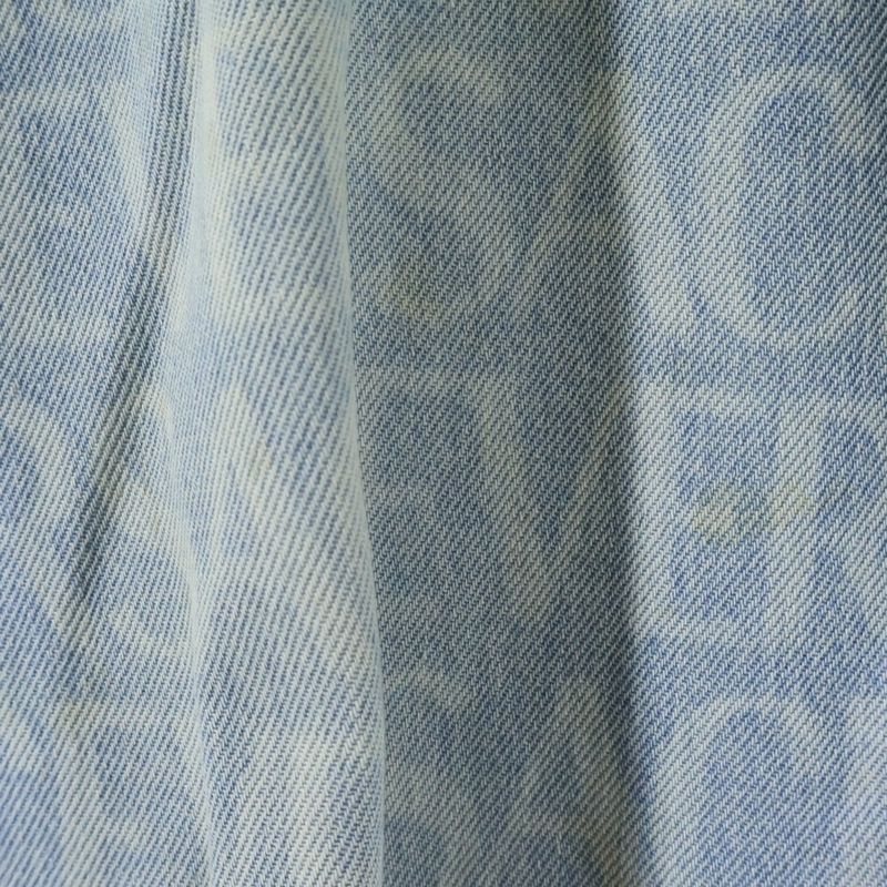 Versace All Over Pattern Denim Straight Pants Indigo