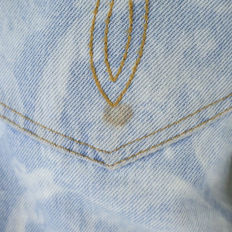 Versace All Over Pattern Denim Straight Pants Indigo