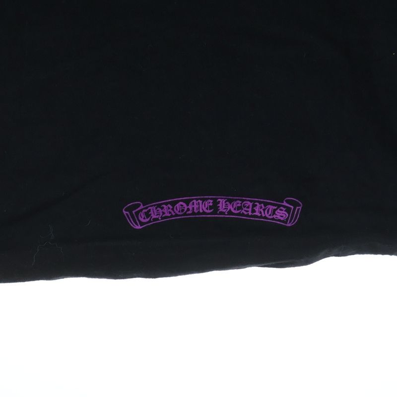 Chrome Hearts CH T-shrt 1 Neck Logo T-Shirt Purple Black