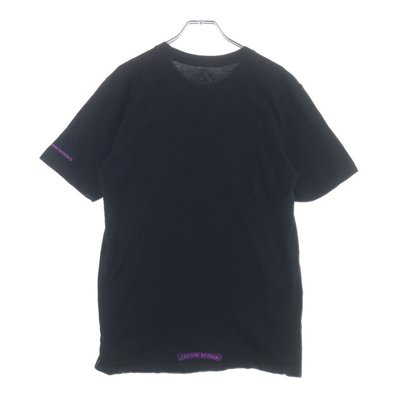 Chrome Hearts CH T-shrt 1 Neck Logo T-Shirt Purple Black