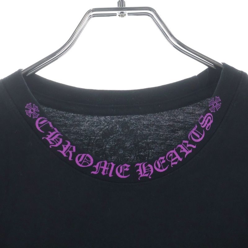 Chrome Hearts CH T-shrt 1 Neck Logo T-Shirt Purple Black