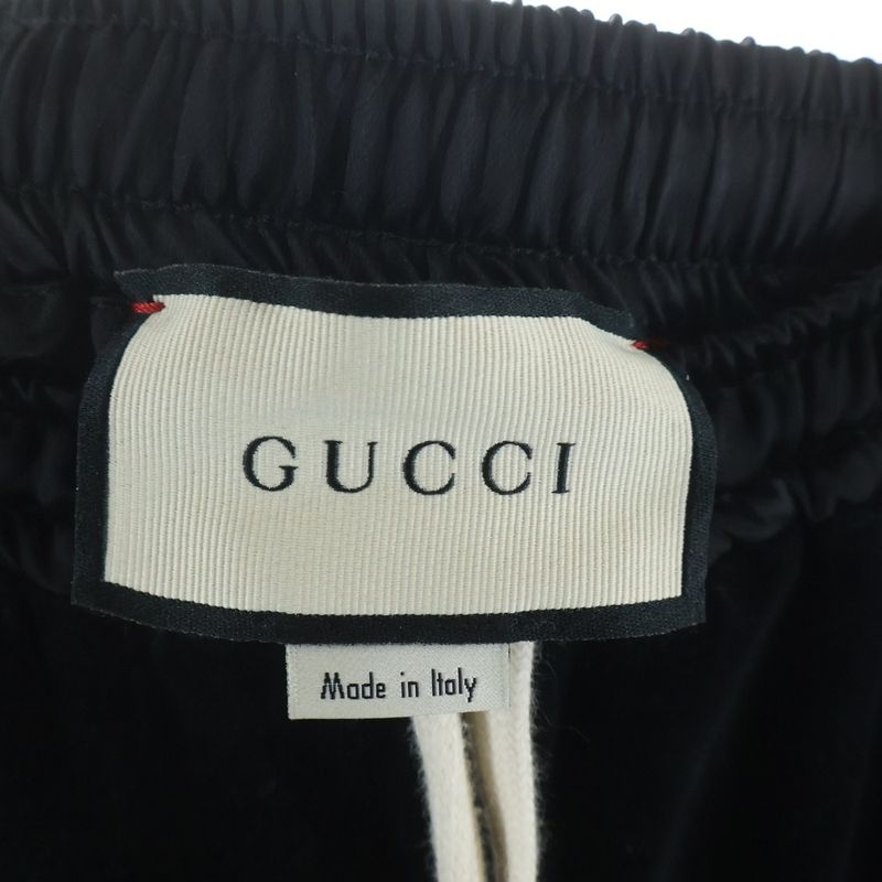 Gucci Velour Side Line Sweatpants Black Pants