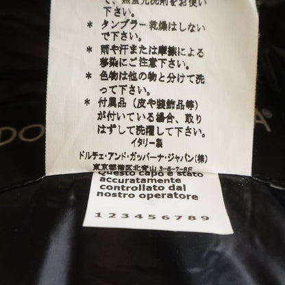 Dolce & Gabbana Knit Cut Replacement Nylon Zip Up Puffer Jacket Black