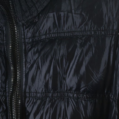 Dolce & Gabbana Knit Cut Replacement Nylon Zip Up Puffer Jacket Black