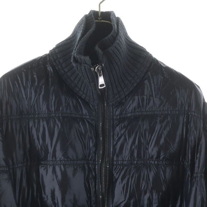 Dolce & Gabbana Knit Cut Replacement Nylon Zip Up Puffer Jacket Black