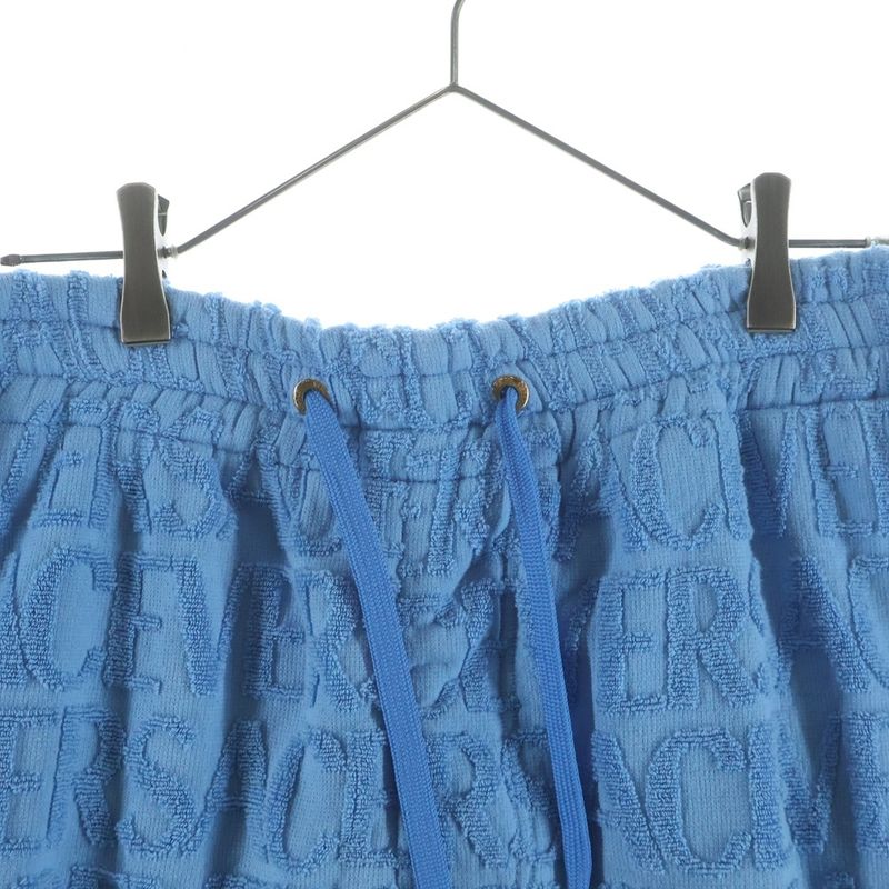 Versace Overall Terry Shorts Blue
