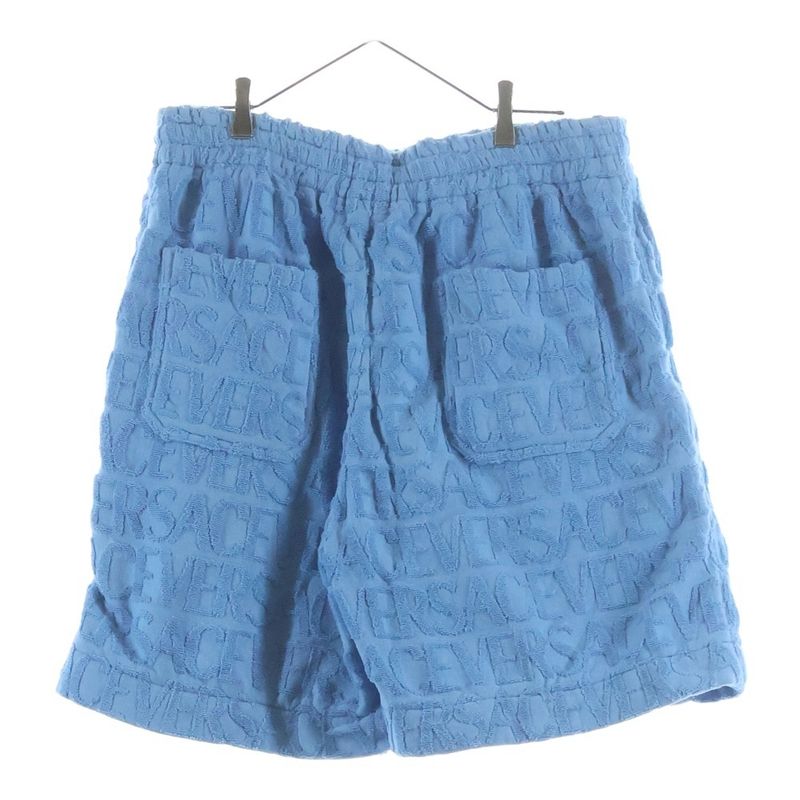 Versace Overall Terry Shorts Blue