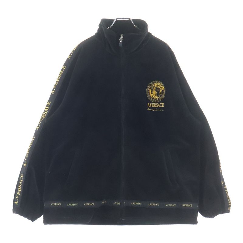 Versace Aversace Alfred Velvet Track Jacket Black
