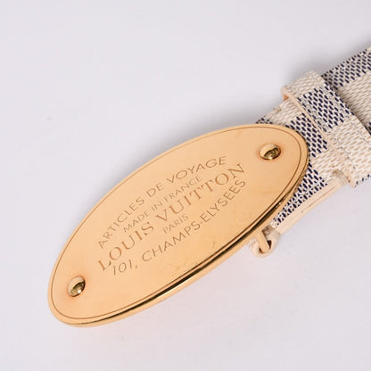 Louis Vuitton Ceinture Voyage 35 Damier Azur Belt Leather 85/34 — view 3