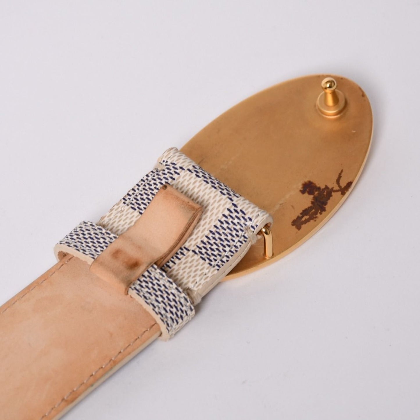 Louis Vuitton Ceinture Voyage 35 Damier Azur Belt Leather 85/34 — view 5