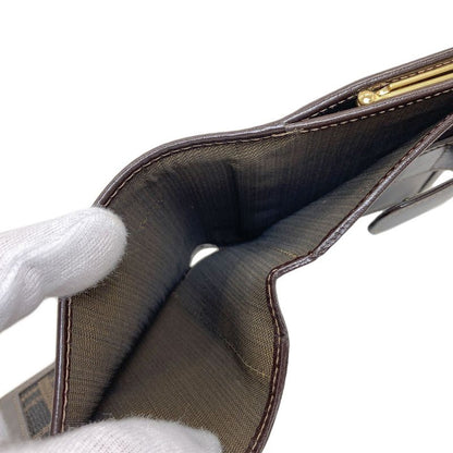Fendi Zucca Pattern Bifold Wallet Canvas Leather