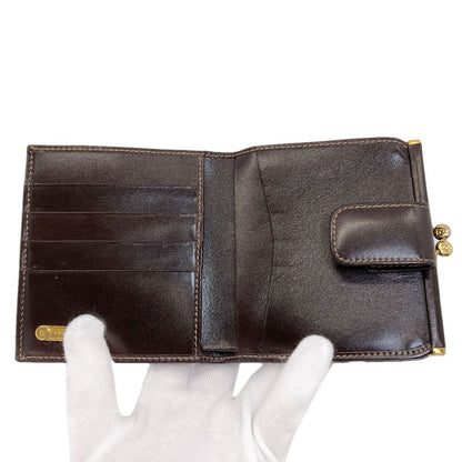 Fendi Zucca Pattern Bifold Wallet Canvas Leather