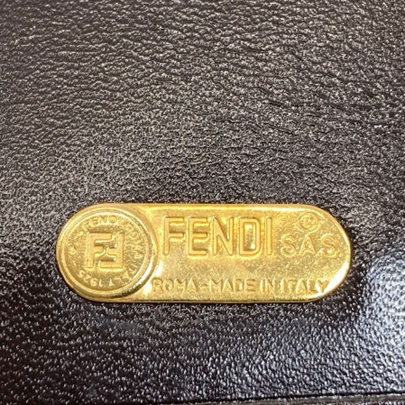 Fendi Zucca Pattern Bifold Wallet Canvas Leather