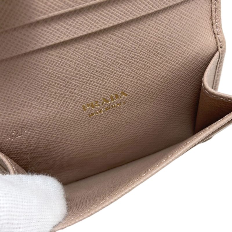Prada Logo Card Case Leather