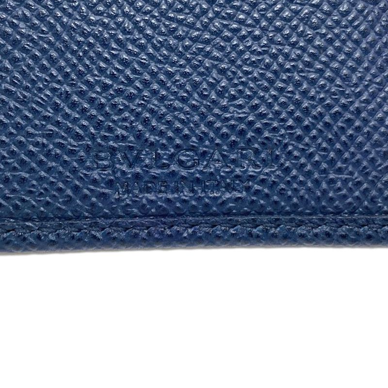 Bvlgari Wallet Leather Wallets Navy