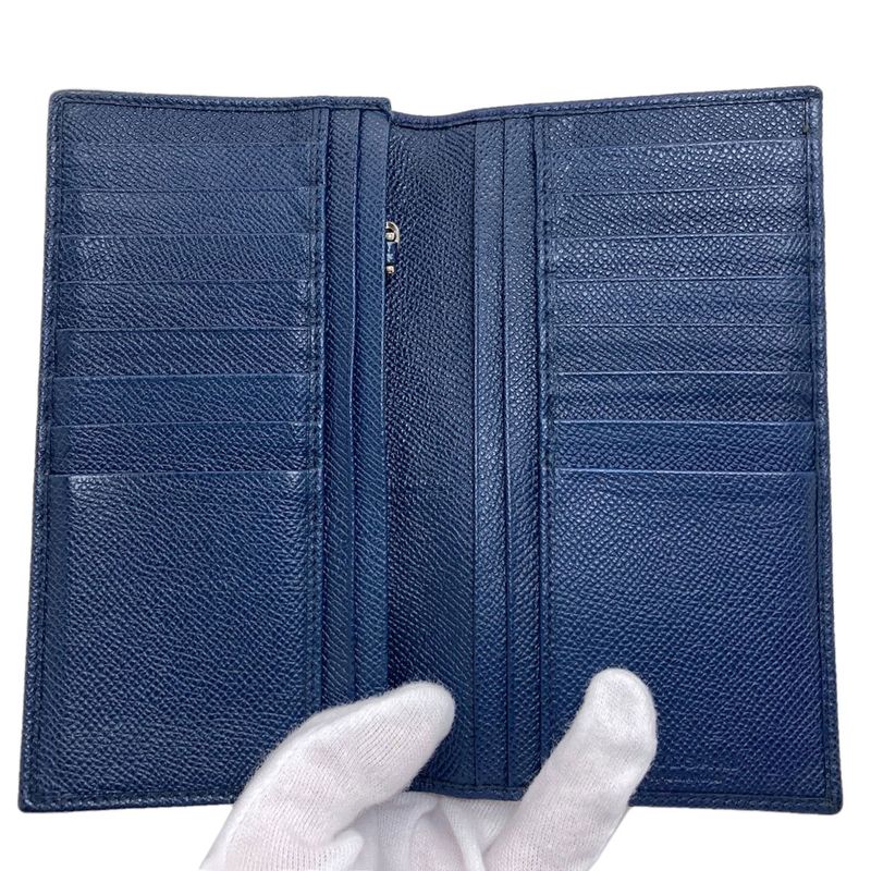 Bvlgari Wallet Leather Wallets Navy