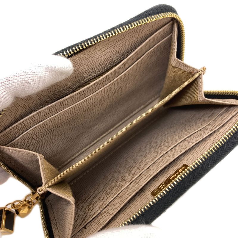 Fendi Logo Card Case Leather