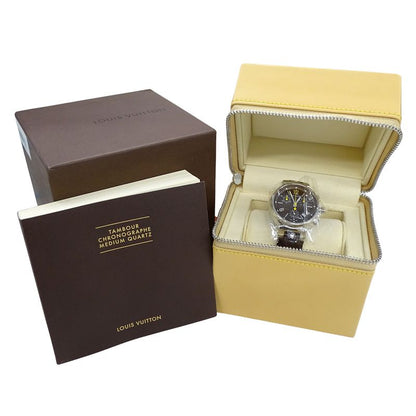 Louis Vuitton Watch Boys Tambour Chronograph Date Quartz Stainless Steel