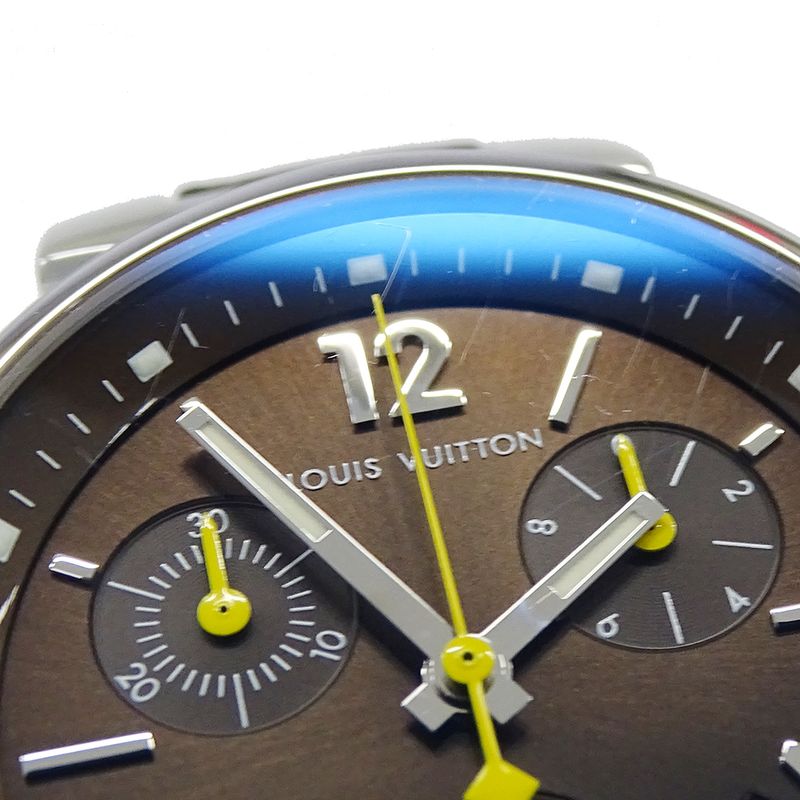 Louis Vuitton Watch Boys Tambour Chronograph Date Quartz Stainless Steel