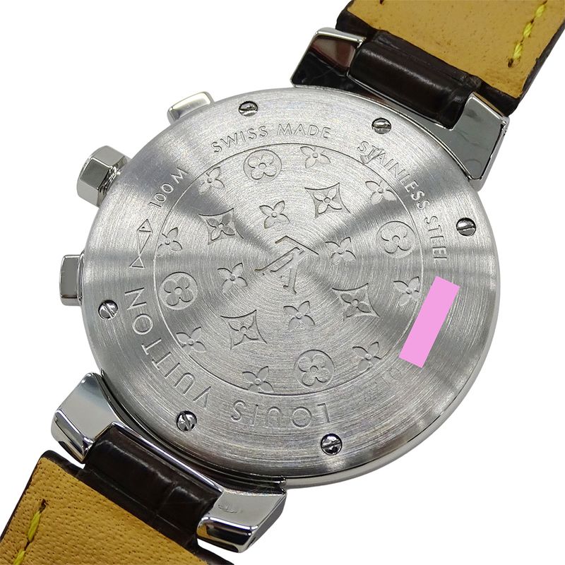 Louis Vuitton Watch Boys Tambour Chronograph Date Quartz Stainless Steel