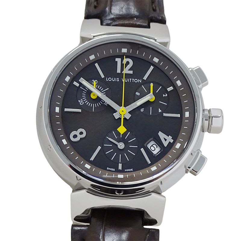 Louis Vuitton Watch Boys Tambour Chronograph Date Quartz Stainless Steel
