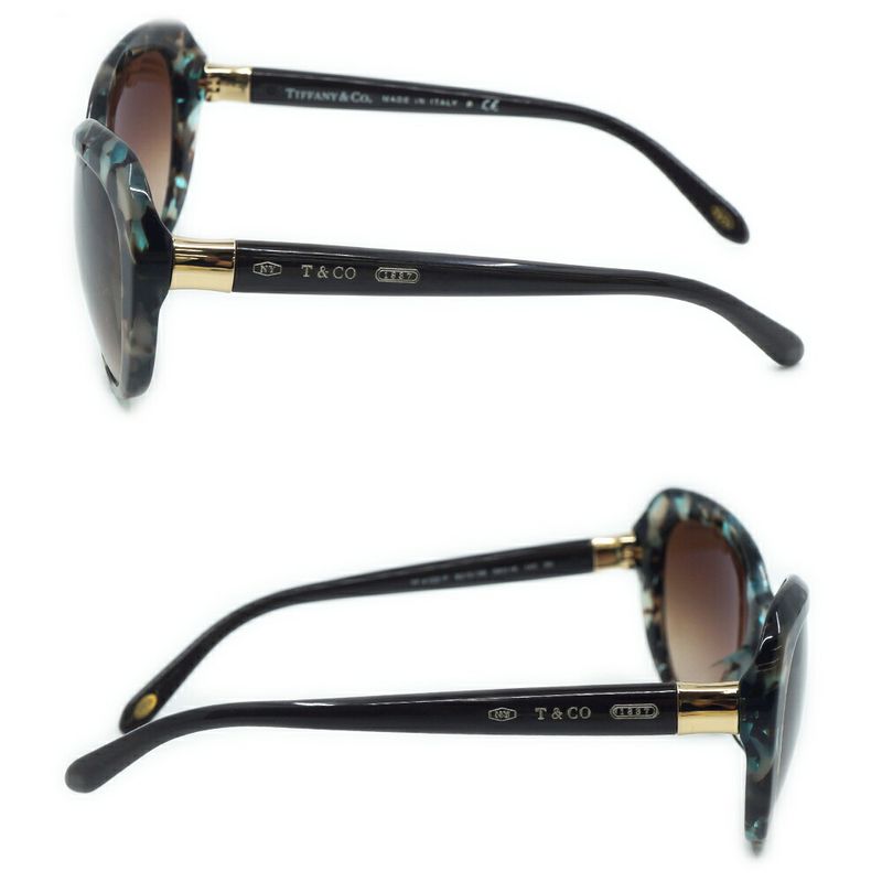 Tiffany & Co 56 16 Sunglasses Brown Blue Gradation Gold Others Case Eyewear