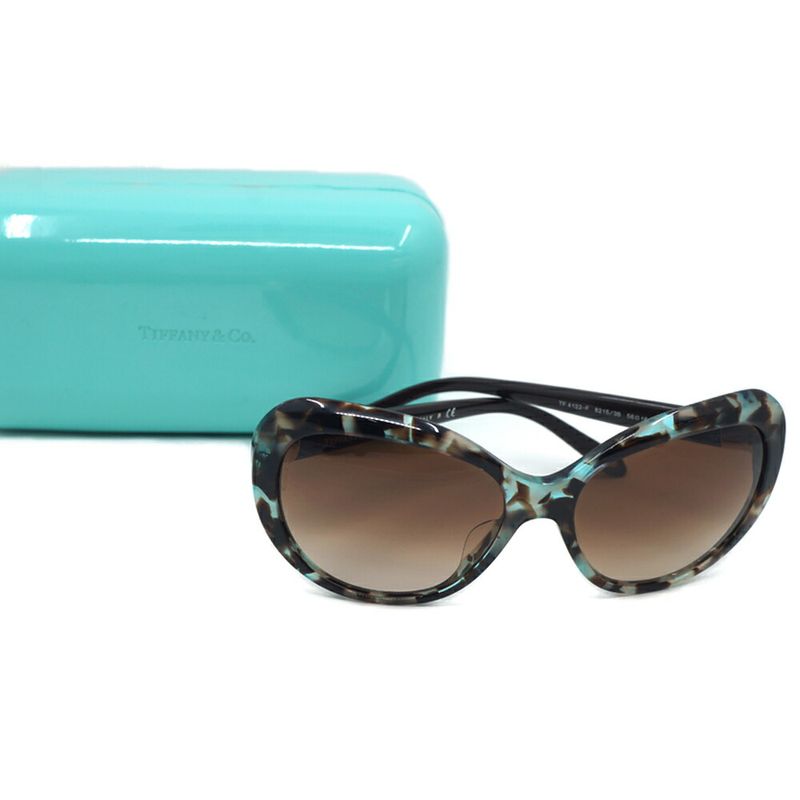 Tiffany & Co 56 16 Sunglasses Brown Blue Gradation Gold Others Case Eyewear