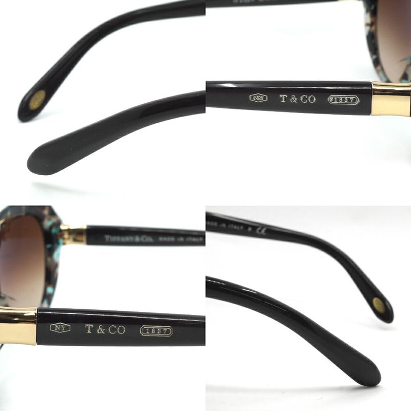 Tiffany & Co 56 16 Sunglasses Brown Blue Gradation Gold Others Case Eyewear