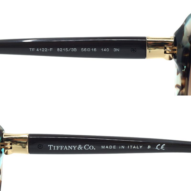 Tiffany & Co 56 16 Sunglasses Brown Blue Gradation Gold Others Case Eyewear