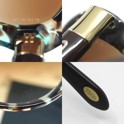 Tiffany & Co 56 16 Sunglasses Brown Blue Gradation Gold Others Case Eyewear