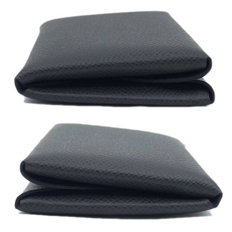 Hermes Calvi Duo Graphite Gray Silver Coin Case Card Others Box Not
