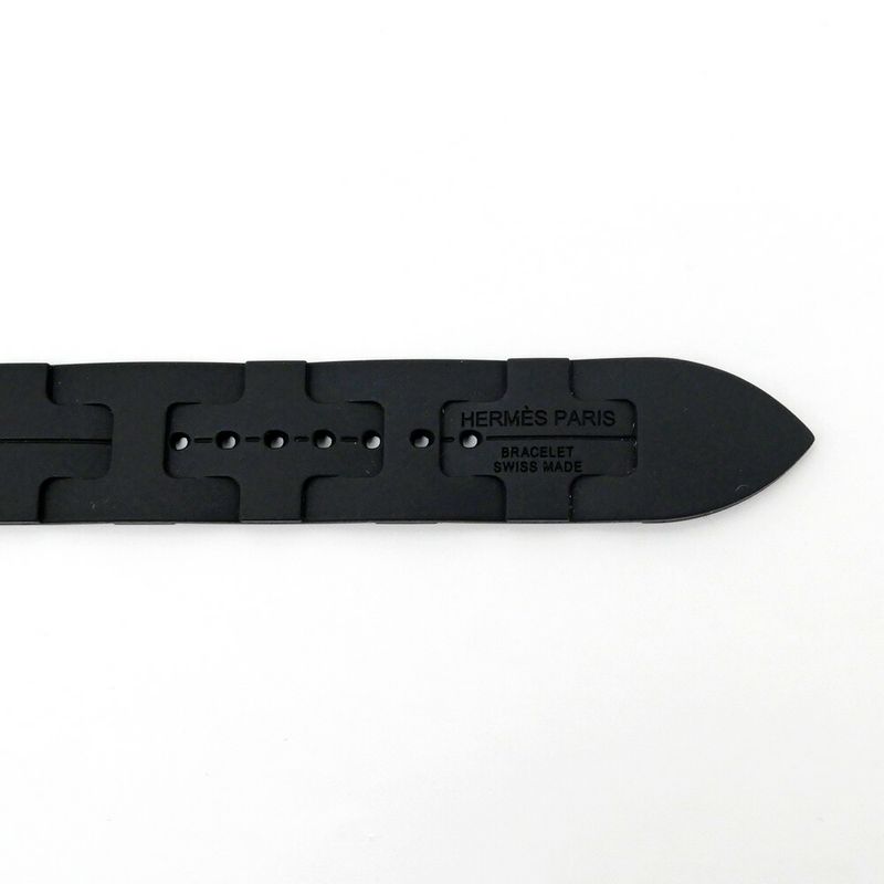 Hermes Simple Tour Kilim Black Silver Apple Watch Strap 42 mm