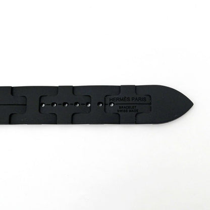 Hermes Simple Tour Kilim Black Silver Apple Watch Strap 42 mm