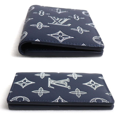 Louis Vuitton Organizer Poche Card Case Monogram Shadow Navy Purchased