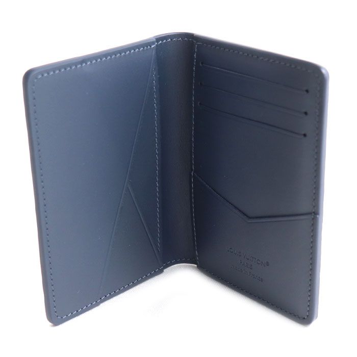 Louis Vuitton Organizer Poche Card Case Monogram Shadow Navy Purchased