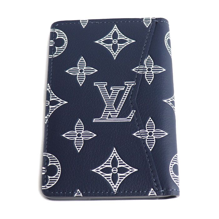 Louis Vuitton Organizer Poche Card Case Monogram Shadow Navy Purchased