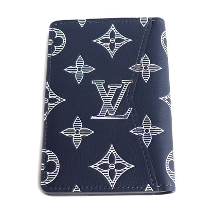 Louis Vuitton Organizer Poche Card Case Monogram Shadow Navy Purchased