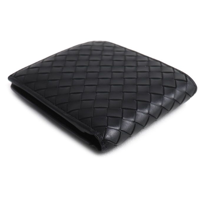 Bottega Veneta Intrecciato Piccolo Bifold Wallet Black