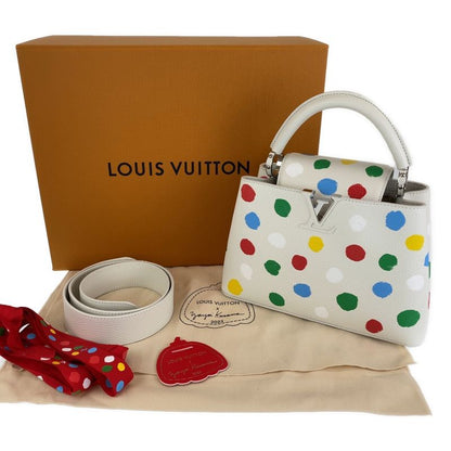 Louis Vuitton LV YK Capucines BB Yayoi Kusama White Shoulder Bag