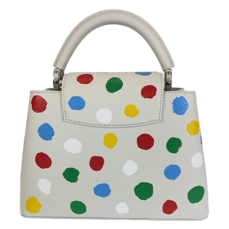 Louis Vuitton LV YK Capucines BB Yayoi Kusama White Shoulder Bag