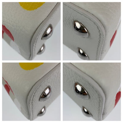 Louis Vuitton LV YK Capucines BB Yayoi Kusama White Shoulder Bag