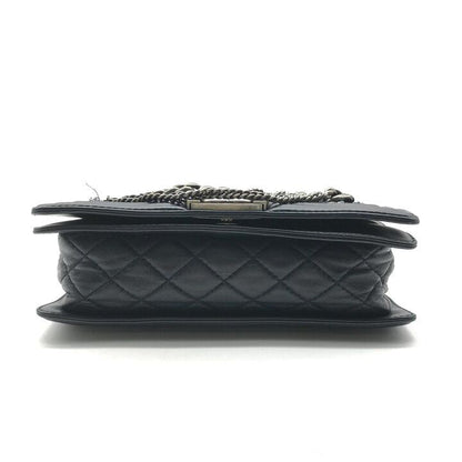 Chanel Unshaded Chain Shoulder Bag Denim Tweed Navy