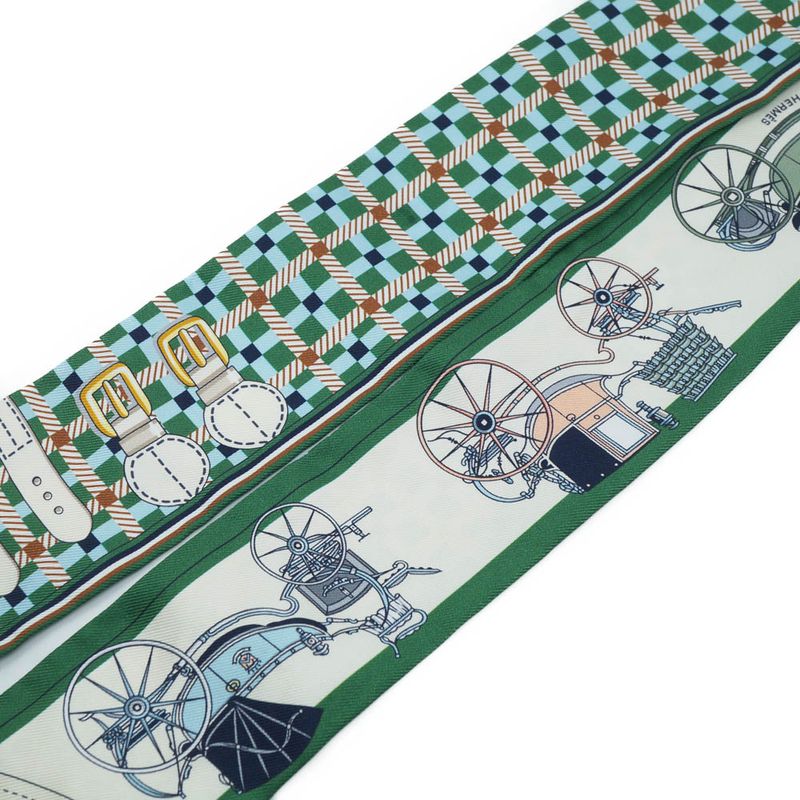 Hermes les Voituresa Nouvelle Evolution of the Carriage Twilly Scarf Silk
