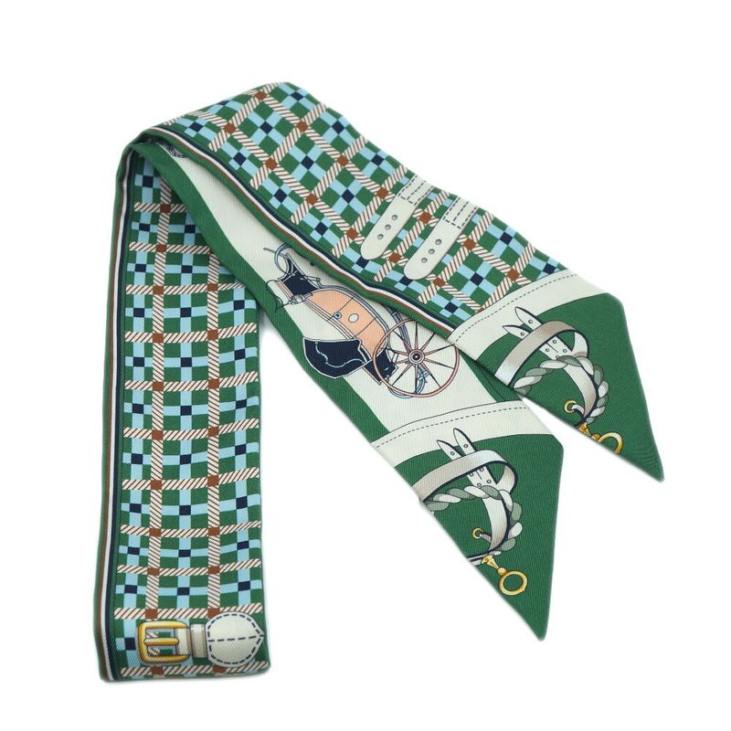 Hermes les Voituresa Nouvelle Evolution of the Carriage Twilly Scarf Silk