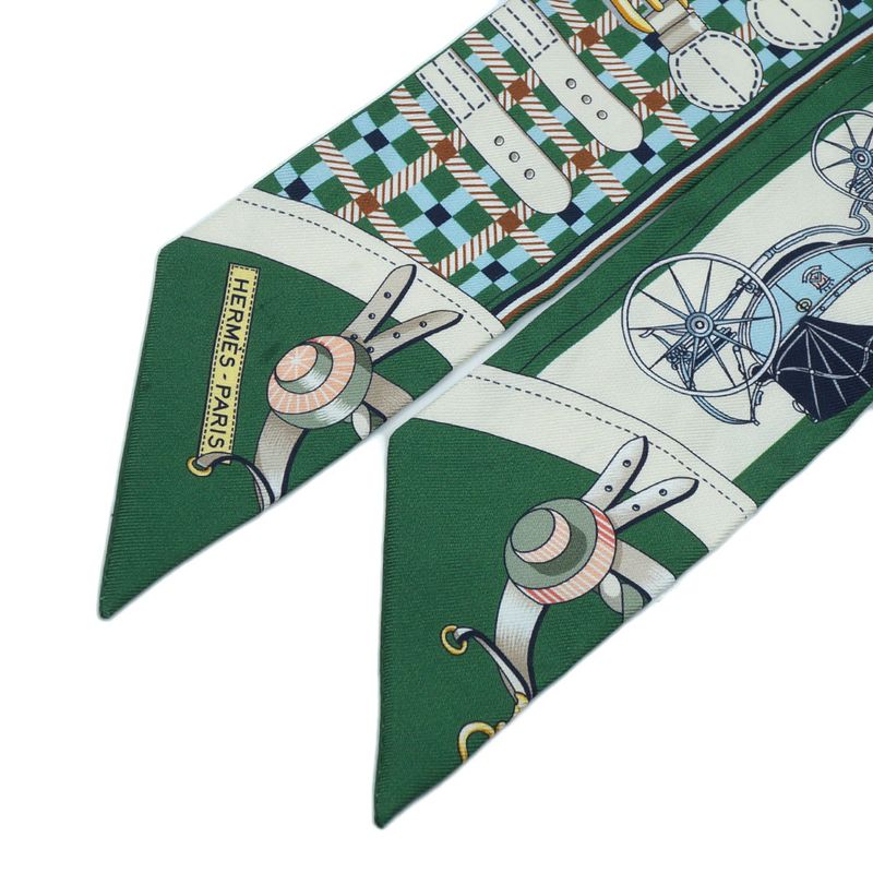 Hermes les Voituresa Nouvelle Evolution of the Carriage Twilly Scarf Silk